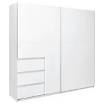 MID.YOU ŠATNÍ SKŘÍŇ S POSUVNÝMI DVEŘM, bílá, 215/210/61,5 cm