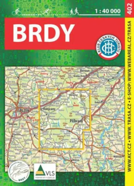 KČT 402 Brdy 1:40 000 Turistická mapa
