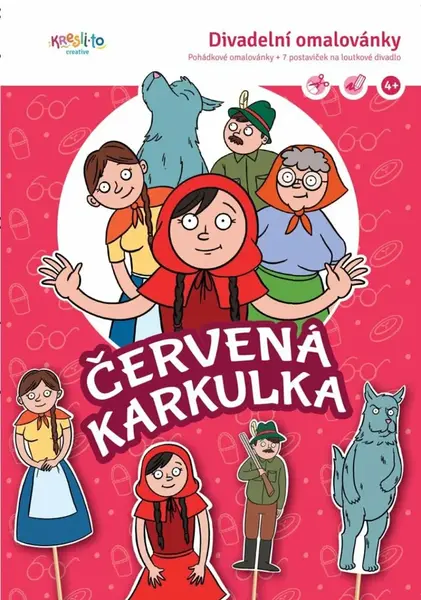 Divadelní omalovánky - Červená karkulka - Pavla Filip Navrátilová (ilustrátorka)