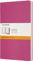Sešity Moleskine Cahier, L, linkované, 3 ks - tm. růžové