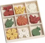 Filcové ozdoby v boxu 45ks - jaro