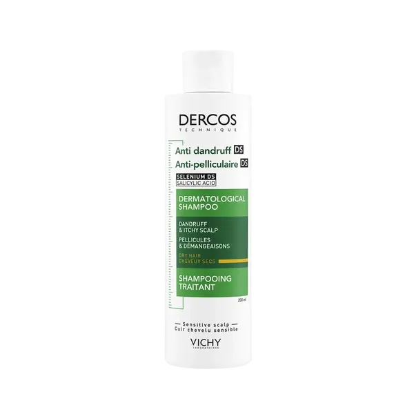 VICHY Dercos Šampon proti lupům na suché vlasy 200 ml