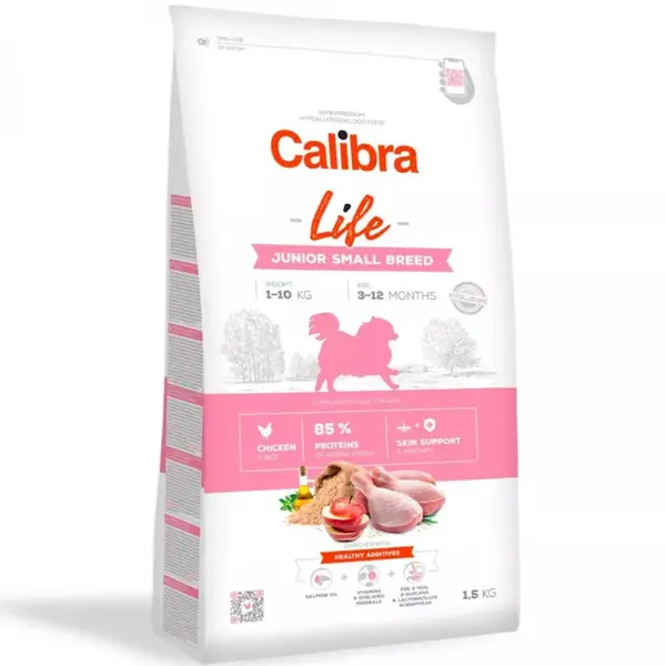 Calibra Dog Life Junior Small Breed Chicken 1,5 kg | Granule pro psy