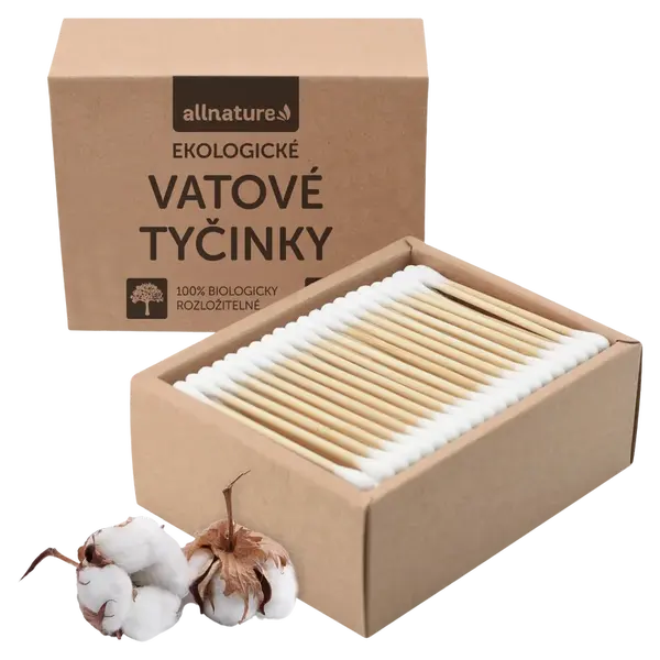 ALLNATURE Ekologické vatové tyčinky 200 ks