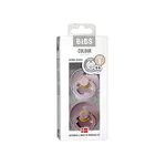 BIBS Colour Dudlíky z přírodního kaučuku - velikost 1, Dusky Lilac/Heather 2 ks