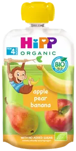 HIPP BIO 100% ovoce Jablko-Hruška-Banán 100 g
