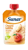 SUNAR kašička ovocná kapsička broskev, jablko, ovesné vločky 6m+ 120 g