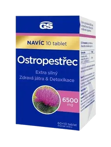 GS Ostropestřec 6500 mg, 60 + 10 tablet