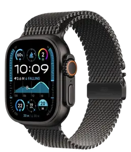 APPLE Watch Ultra 2 (2024) 49mm Černý titan s černým titanovým milánským tahem M