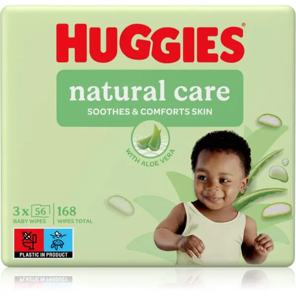 Huggies Natural Care čisticí ubrousky 3x56 ks