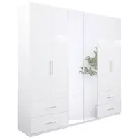 Boxxx ŠATNÍ SKŘÍŇ, bílá, vysoce lesklá bílá, 269/211/55 cm