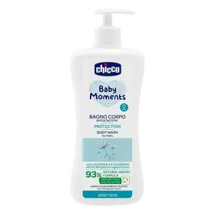 CHICCO Baby Moments Protection Šampon na tělo s dávkovačem, 93% přírodních složek 750 ml