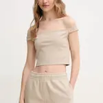Top Calvin Klein Jeans hnědá barva, J20J225542
