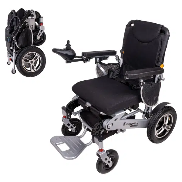 Elektrický invalidní vozík inSPORTline Hawkie II 700W stříbrná