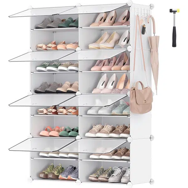 XXXL REGÁL NA BOTY, bílá, 83/125/32 cm