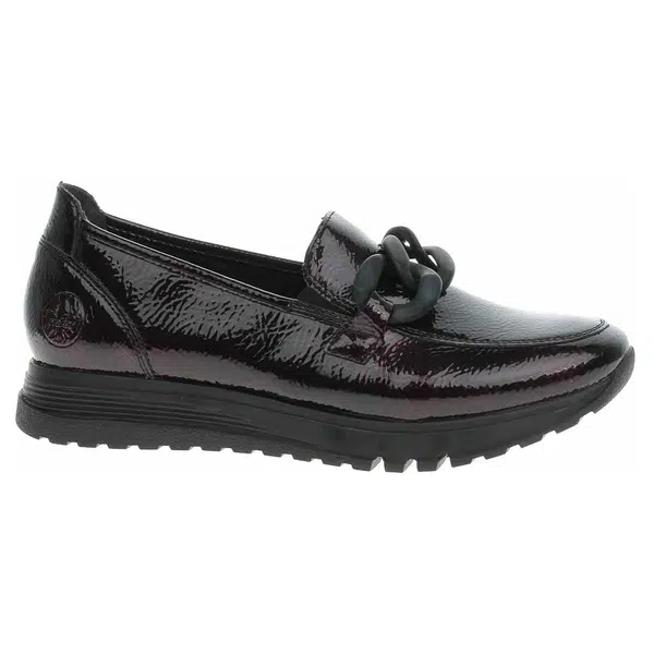 Dámské mokasiny Rieker 49051-35 bordo-black 40