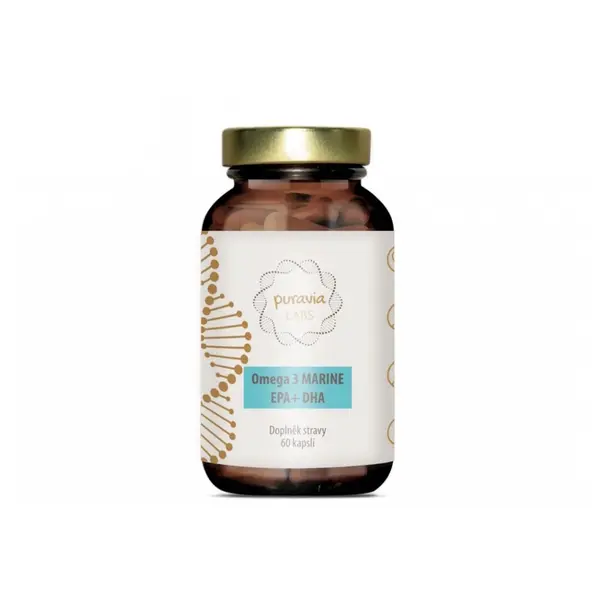 PURAVIA LABS Omega 3 z mořských ryb 60 kapslí
