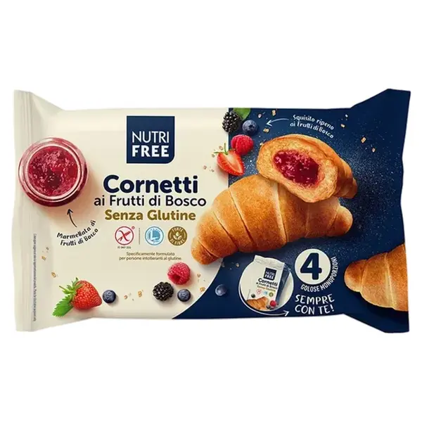 NUTRIFREE Croissant s náplní z lesních plodů.4 kusy