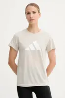 Tréninkové tričko adidas Performance Train Essentials dámské, béžová barva, JC9594