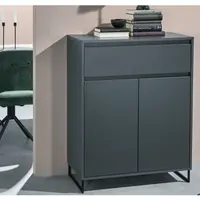 Komoda se šuplíkem Cologne, 80 cm, antracitová