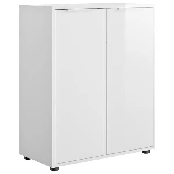 Carryhome KOMODA, vysoce lesklá bílá, 72/87/35,3 cm