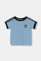 Dětské bavlněné tričko adidas Originals modrá barva, s aplikací, JY0147