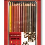 Pastelky Polycolor hnědá řada 12ks