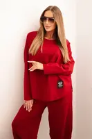 Kesi Włoski Komplet Punto Milano Winter mikina + kalhoty bordový