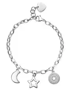 S'Agapõ Kouzelný ocelový náramek s přívěsky Happy SHAR11