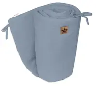 Baby Nellys Mušelínový mantinel 160x33 cm,  denim