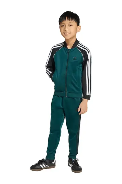 Dětská tepláková souprava adidas Originals zelená barva, JY1145