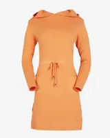 Resti Orange women's sweater dress with hood - Clothing