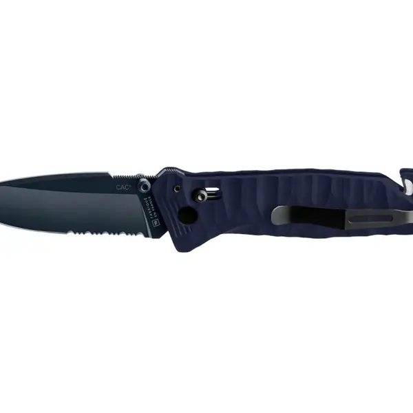 Tb outdoor zavírací nůž cac s200 junior french army pa6 kombinované ostří rounded tip blue