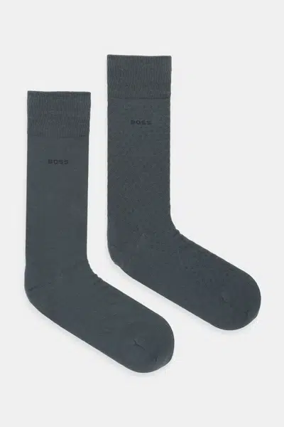 Ponožky BOSS 2-pack zelená barva, 50547832