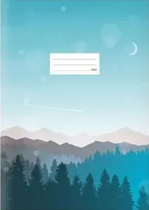 Školní sešit A4 444, linkovaný, noční obloha