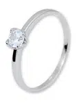 Soliter Nežný strieborný prsteň so zirkónom 426 001 00576 04 58 mm