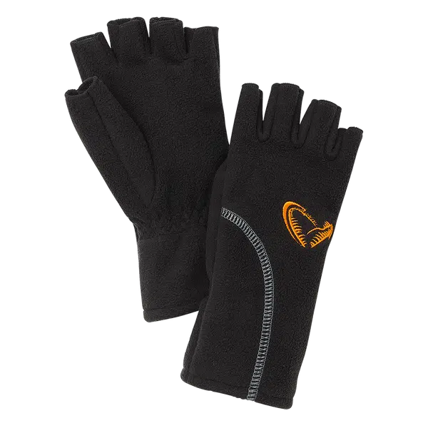 Savage gear rukavice wind pro half finger black - xl