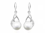 Silver Cat Nežné náušnice s perlou a zirkónmi SC405