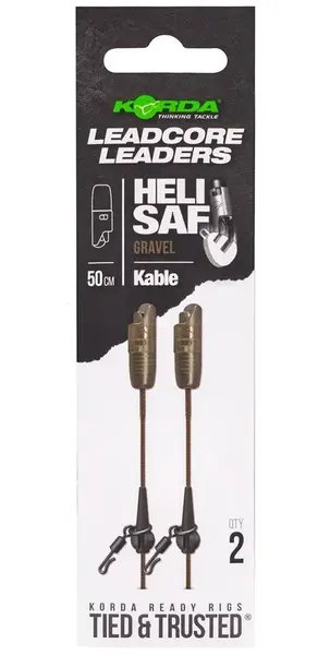 Korda náväzec kable leadcore leader heli safe 50 cm - gravel