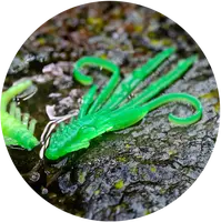 Redbass gumová nástraha nymfa fluo/green uv - s 53 mm