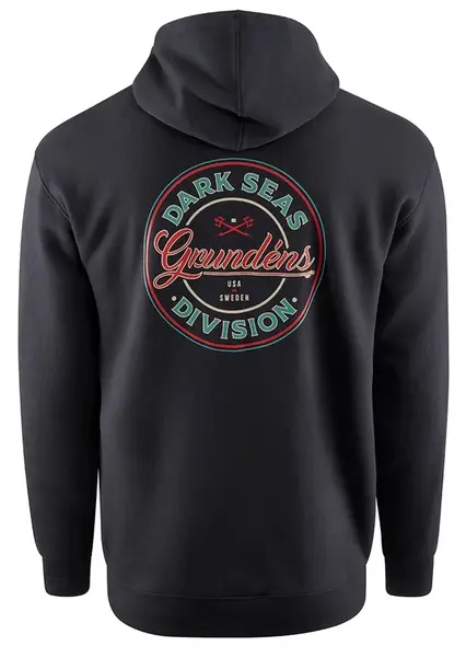 Grundéns mikina dark seas x grundens instinctive fz hoodie black - s