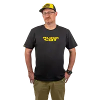 Black cat tričko logo black t-shirt - l