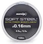Matrix vlasec soft steel ultra power monofilament 100 m - 0,14 mm 2,1 kg