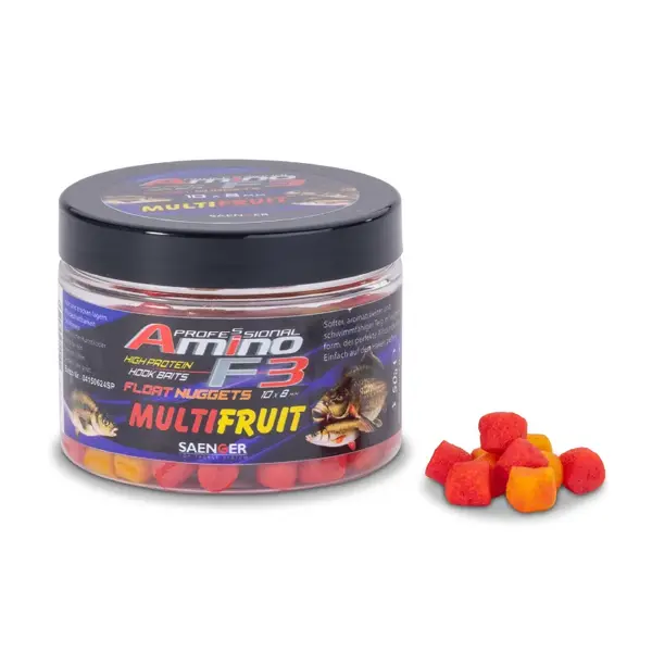 Saenger pávajúce nugetky amino f-3 mini 8x6 mm 50 g - multifruit