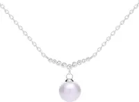 Preciosa Nežný strieborný náhrdelník s pravou perlou Samoa 5308 00