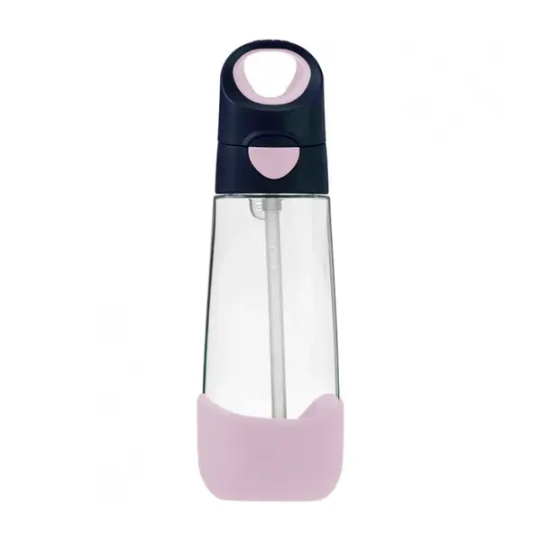 B.BOX Fľaša na pitie so slamkou indigo/ružová 9m+ 600 ml