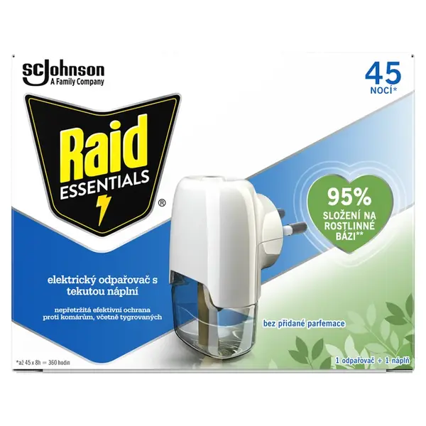 RAID Essentials elektrický odparovač s tekutou náplňou 45 nocí
