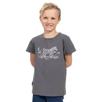 Bushman Detské tričko Pooli, tmavošedé 152