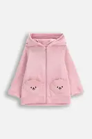 Mikina Coccodrillo růžová barva, s kapucí, hladká, HAPPY PUPPY GIRL NEWBORN