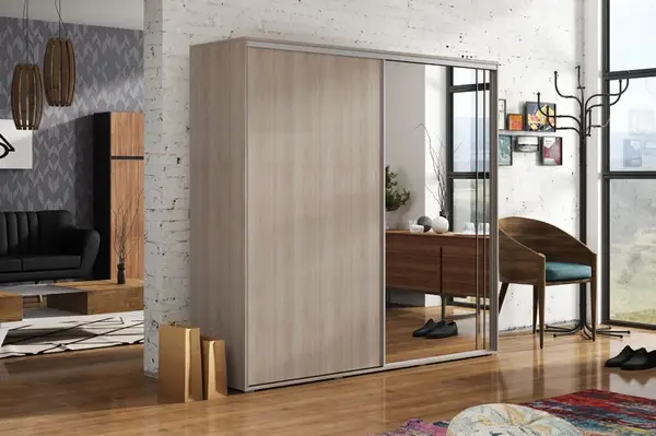 Šatní skříň Ska A20 XL Barva korpusu: Dub - sonoma, Rozměry: 200 cm, Dveře: Dub sonoma